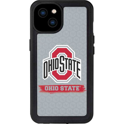 Ohio State University Distressed Logo iPhone 15 Plus Waterproof Case